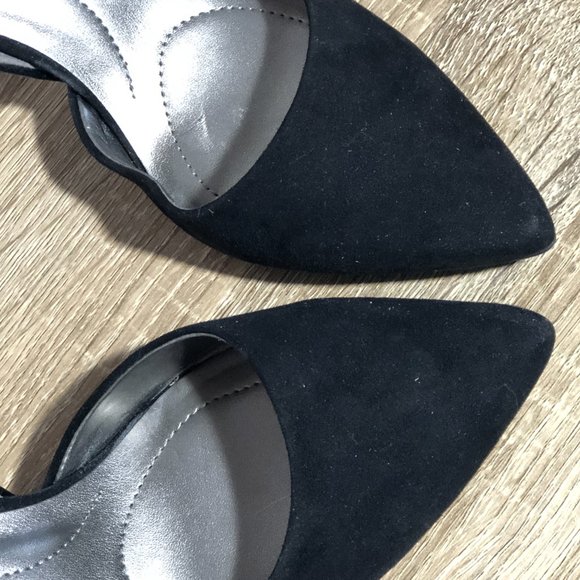 Bandolino Womens Sz 9.5M Black Grenow Pointed Toe Faux Suede Classic Pumps Heels - Picture 8 of 9